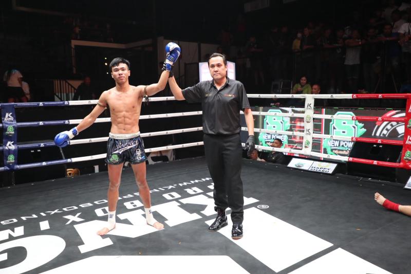 คู่ที่ 3 พิกัด 117 ปอนด์ กล้าพยัคฆ์ ทีเด็ด99 ...แพ้น็อกยก 2... แสนเชิง ศิษย์ อ.ปราโมทย์